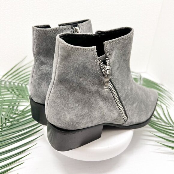 Marc Fisher LTD Vincent Women's Grey Suede Pointed Toe Ankle Booties Size 5.5M - Picture 4 of 9